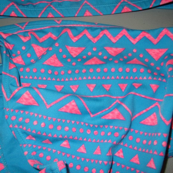 Blue & Pink 2 Pcs Justice Bikini Swimsuit Size 12 - Picture 5 of 7